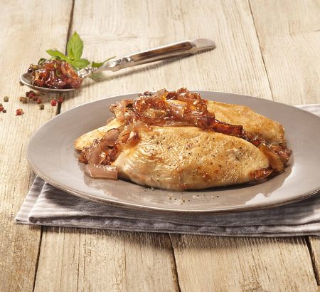 Chicken with caramelized onions