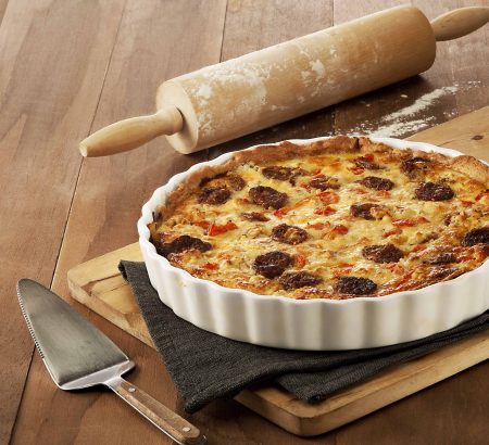 Horio Myrodato and Trikala sausage tart