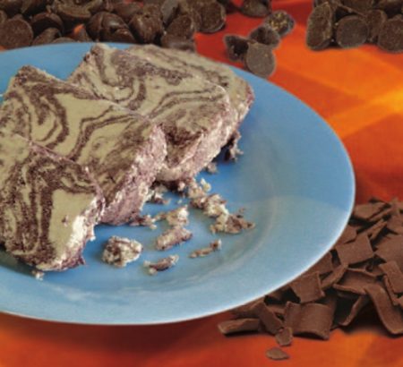 Halvas with dark chocolate
