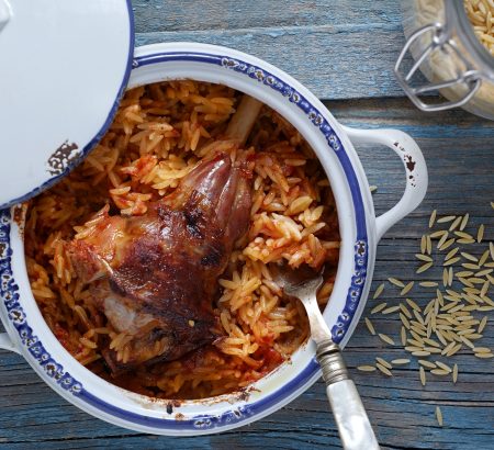 Traditional lamb casserole (Giouvetsi)