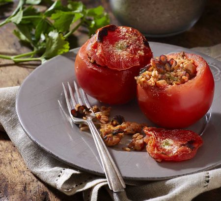 Ντομάτες γεμιστές με χταπόδι