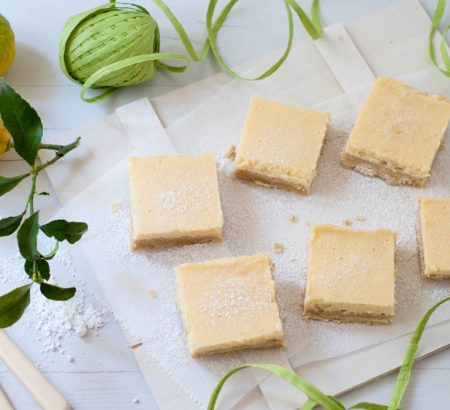 Lemon Bars with buttery biscuit base