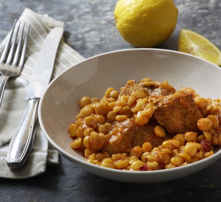 Chickpeas with veal
