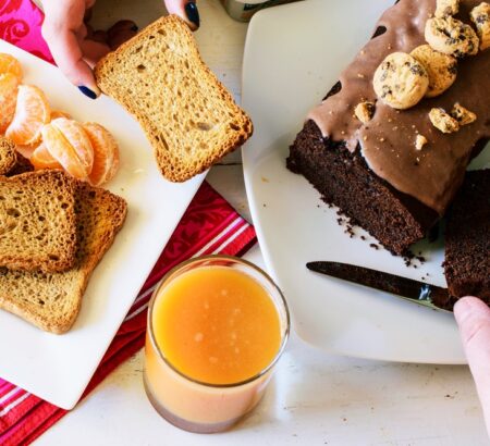 Κέικ μόκα με κακάο και καφέ