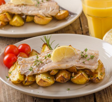 Fish fillet baked with vegetables by Dimitris Skarmoutsos