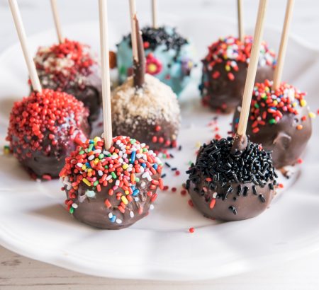 Cake pops σοκολάτας με βουτυρόκρεμα